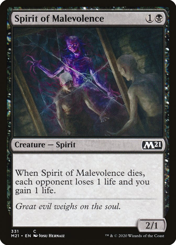 Spirit of Malevolence [Core Set 2021] | L.A. Mood Comics and Games