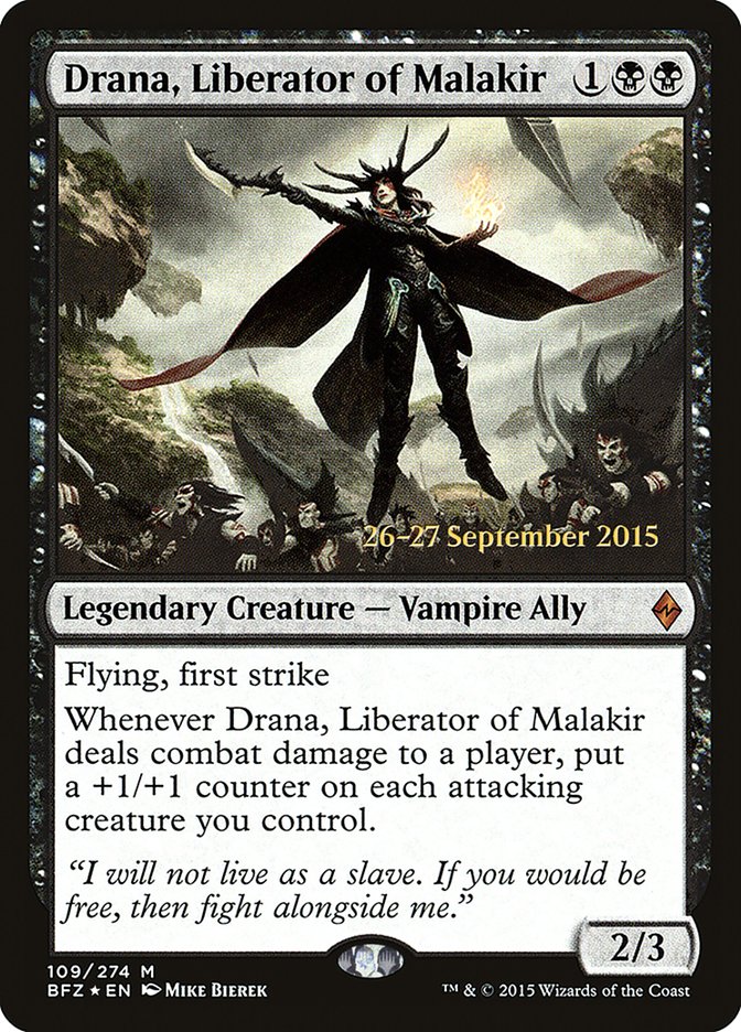 Drana, Liberator of Malakir [Battle for Zendikar Prerelease Promos] | L.A. Mood Comics and Games