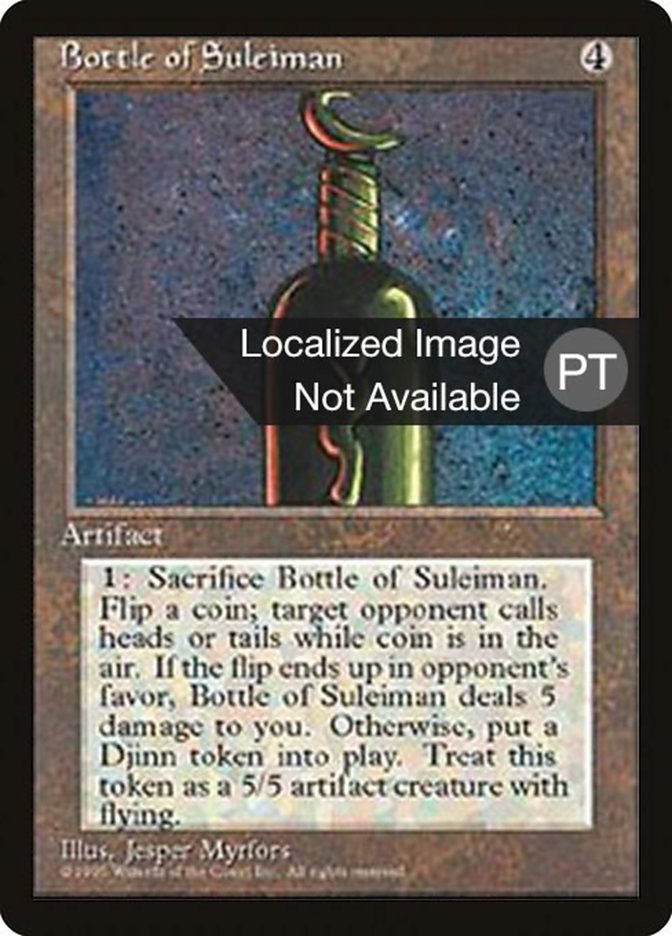 Bottle of Suleiman [Fourth Edition (Foreign Black Border)] | L.A. Mood Comics and Games