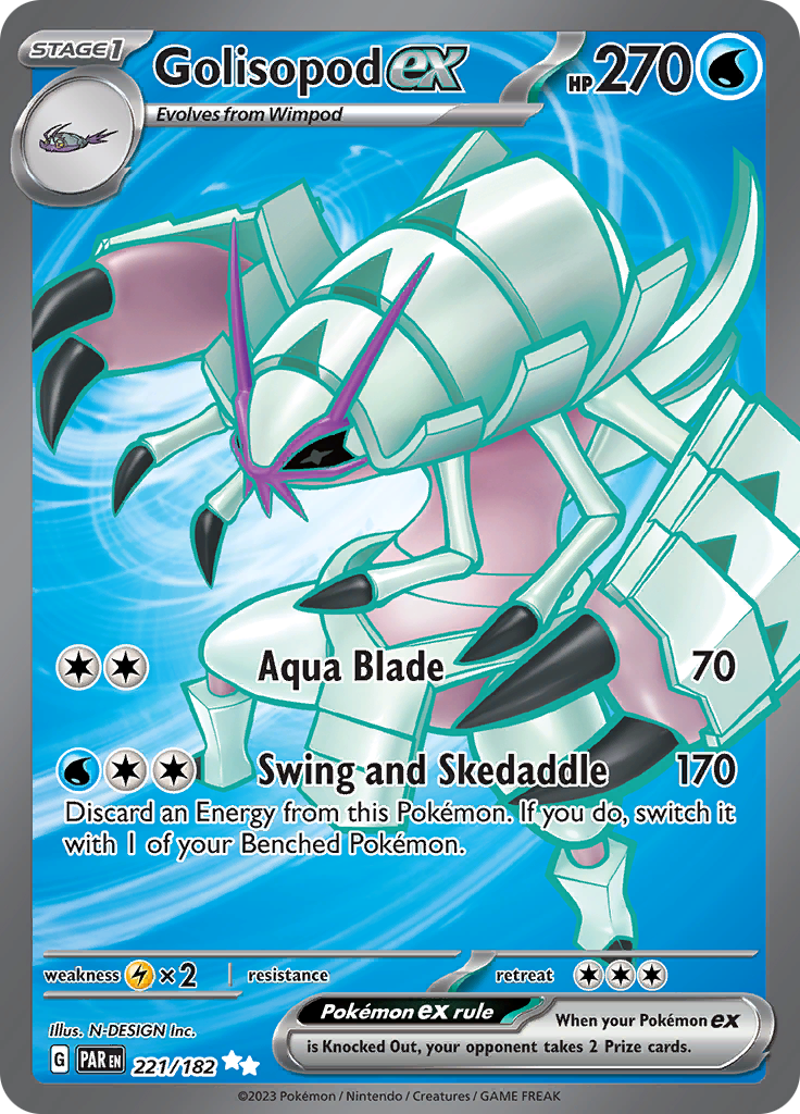 Golisopod ex (221/182) [Scarlet & Violet: Paradox Rift] | L.A. Mood Comics and Games