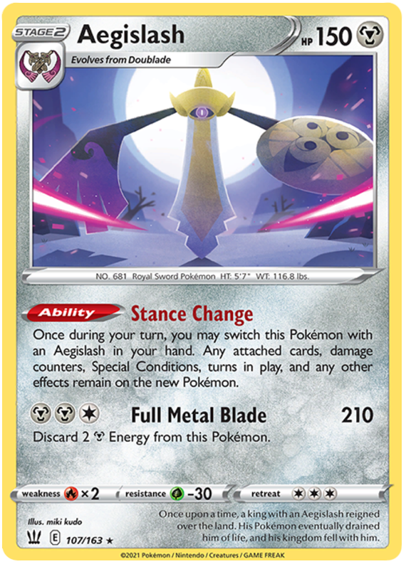 Aegislash (107/163) (107/163) [Sword & Shield: Battle Styles] | L.A. Mood Comics and Games