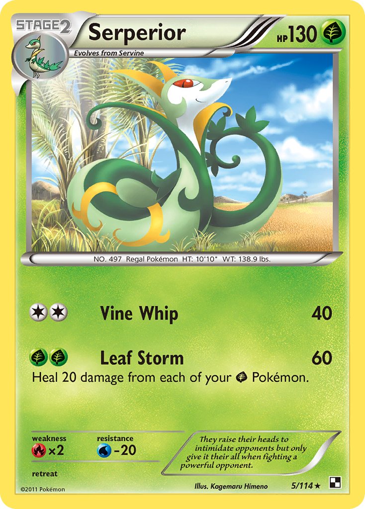 Serperior (5/114) (Cracked Ice Holo) (Theme Deck Exclusive) [Black & White: Base Set] | L.A. Mood Comics and Games