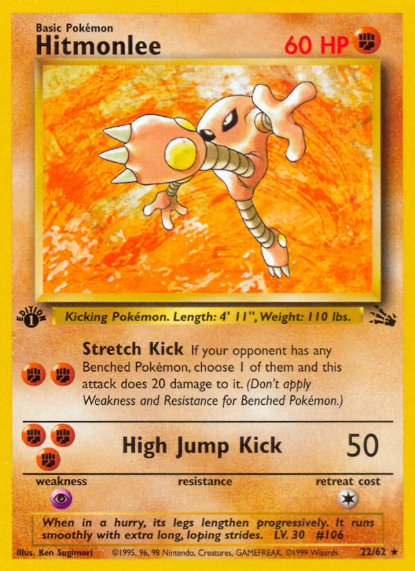 Hitmonlee (22/62) [Fossil 1st Edition] | L.A. Mood Comics and Games