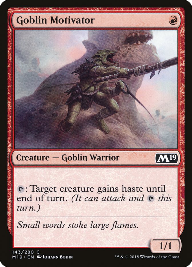 Goblin Motivator [Core Set 2019] | L.A. Mood Comics and Games