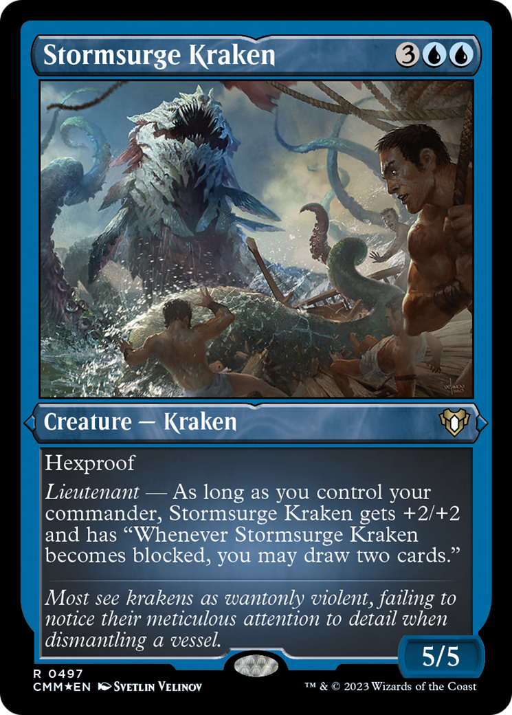 Stormsurge Kraken (Foil Etched) [Commander Masters] | L.A. Mood Comics and Games