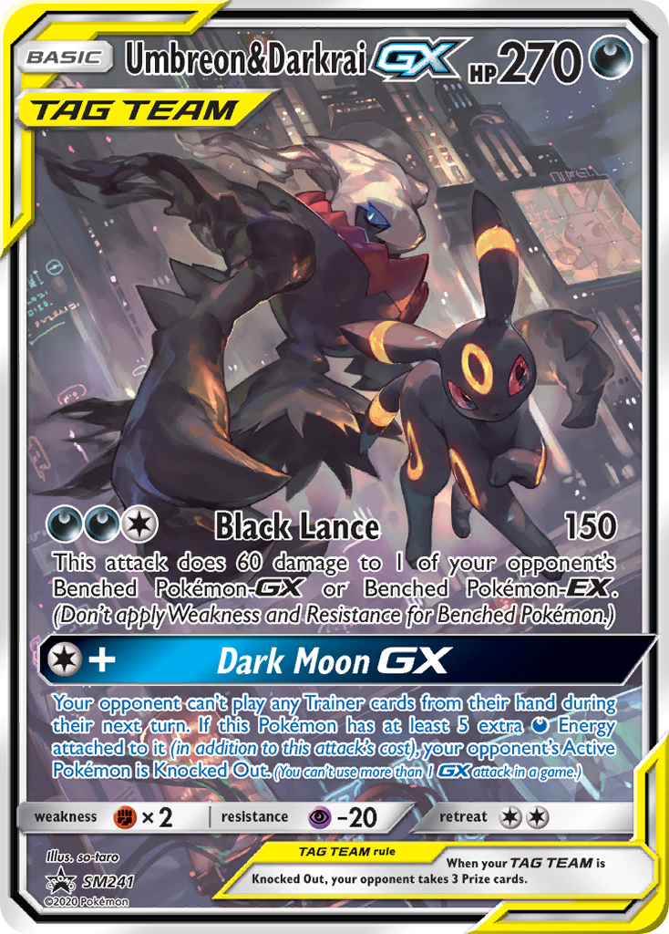 Umbreon & Darkrai GX (SM241) (Jumbo Card) [Sun & Moon: Black Star Promos] | L.A. Mood Comics and Games