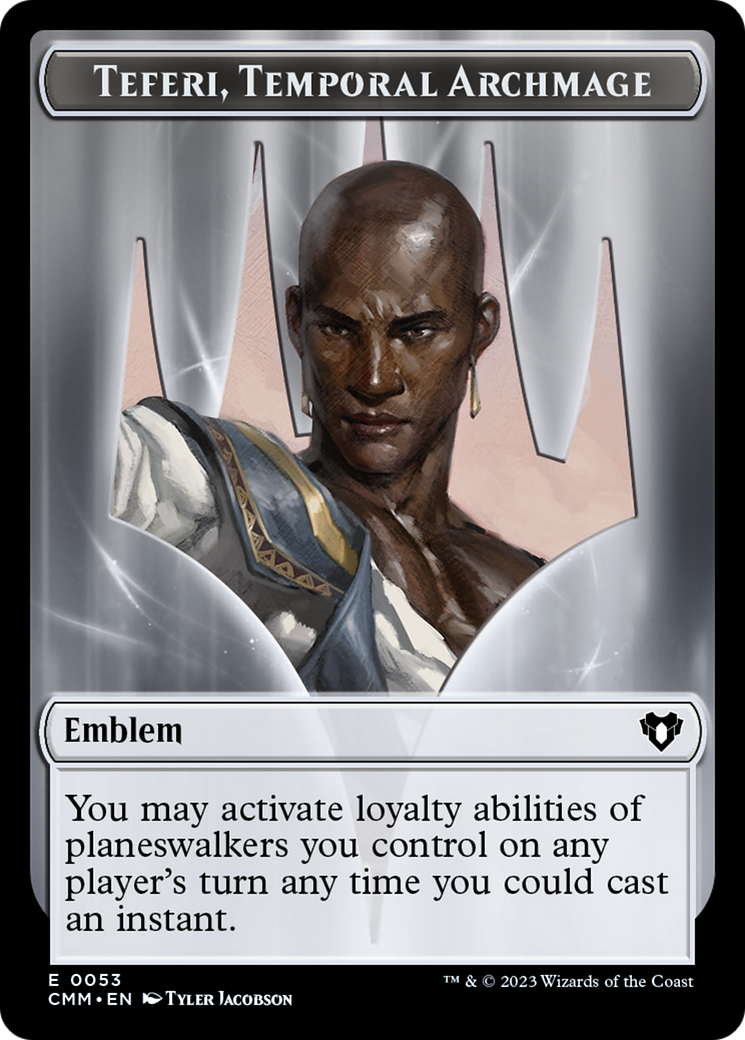 Teferi, Temporal Archmage Emblem [Commander Masters Tokens] | L.A. Mood Comics and Games