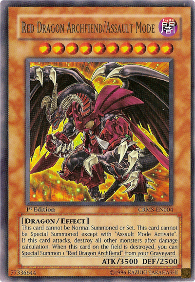 Red Dragon Archfiend/Assault Mode [CRMS-EN004] Ultra Rare | L.A. Mood Comics and Games