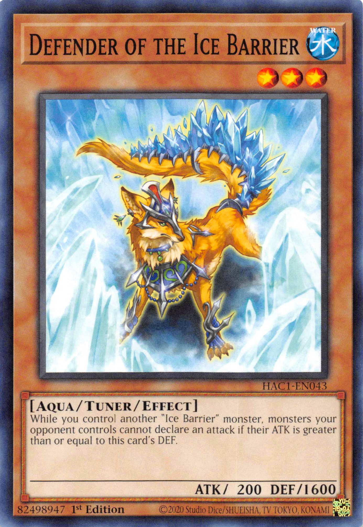 Defender of the Ice Barrier [HAC1-EN043] Common | L.A. Mood Comics and Games