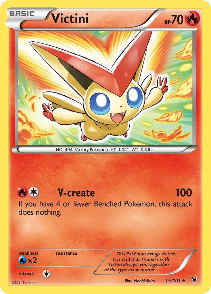 Victini (15/101) (Theme Deck Exclusive) [Black & White: Noble Victories] | L.A. Mood Comics and Games