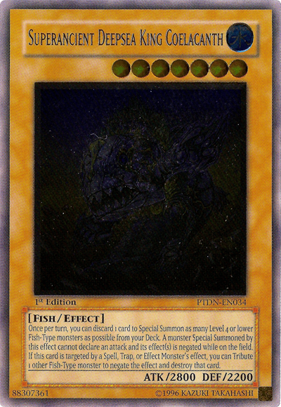 Superancient Deepsea King Coelacanth [PTDN-EN034] Ultimate Rare | L.A. Mood Comics and Games