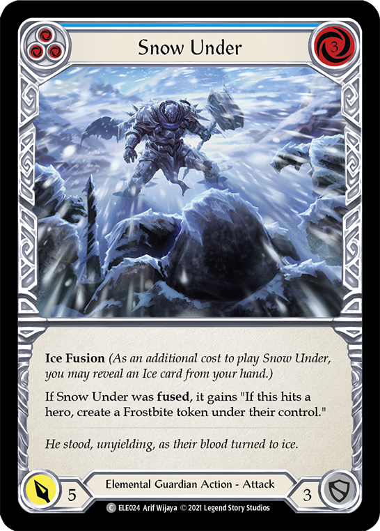 Snow Under (Blue) [ELE024] (Tales of Aria)  1st Edition Rainbow Foil | L.A. Mood Comics and Games