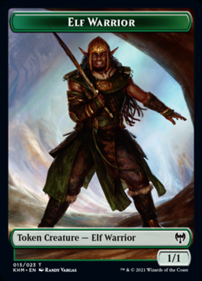 Elf Warrior Token [Kaldheim Tokens] | L.A. Mood Comics and Games