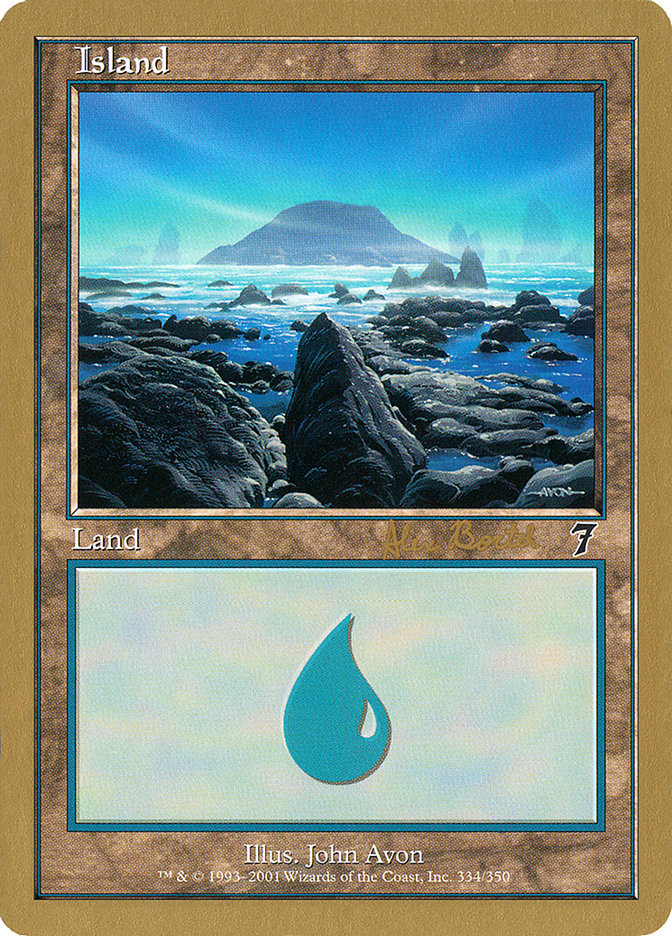 Island (ab334) (Alex Borteh) [World Championship Decks 2001] | L.A. Mood Comics and Games