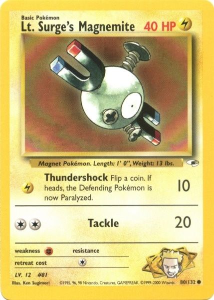 Lt. Surge's Magnemite (80/132) [Gym Heroes Unlimited] | L.A. Mood Comics and Games