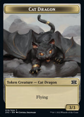 Cat Dragon // Vampire Double-Sided Token [Double Masters 2022 Tokens] | L.A. Mood Comics and Games