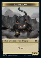 Cat Dragon // Monk Double-Sided Token [Double Masters 2022 Tokens] | L.A. Mood Comics and Games