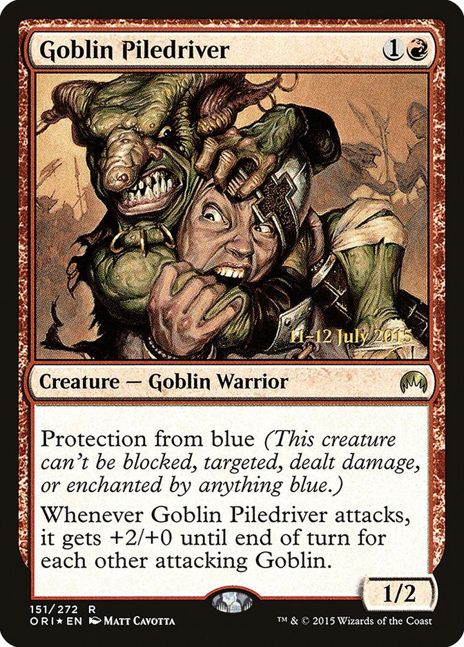 Goblin Piledriver [Magic Origins Prerelease Promos] | L.A. Mood Comics and Games