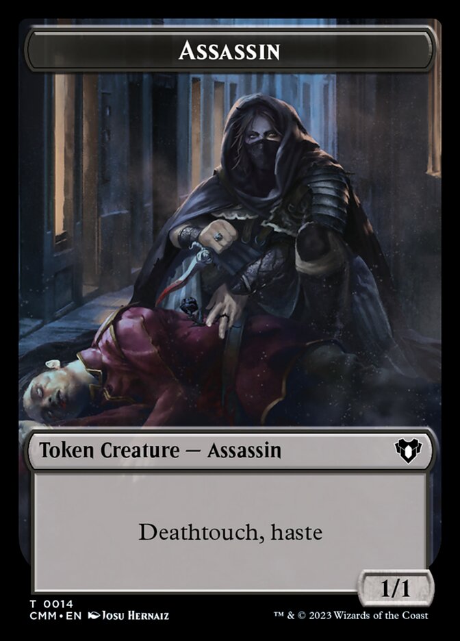 Treasure // Assassin Double-Sided Token [Commander Masters Tokens] | L.A. Mood Comics and Games