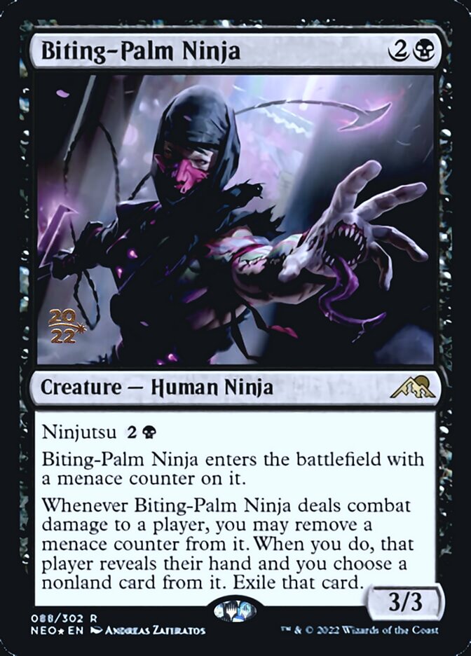 Biting-Palm Ninja [Kamigawa: Neon Dynasty Prerelease Promos] | L.A. Mood Comics and Games
