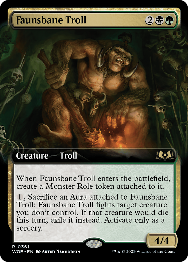 Faunsbane Troll (Extended Art) [Wilds of Eldraine] | L.A. Mood Comics and Games