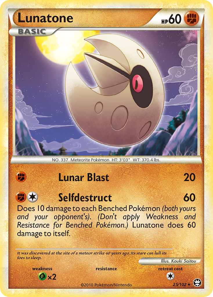 Lunatone (25/102) [HeartGold & SoulSilver: Triumphant] | L.A. Mood Comics and Games