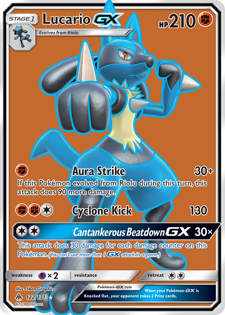 Lucario GX (122/131) [Sun & Moon: Forbidden Light] | L.A. Mood Comics and Games