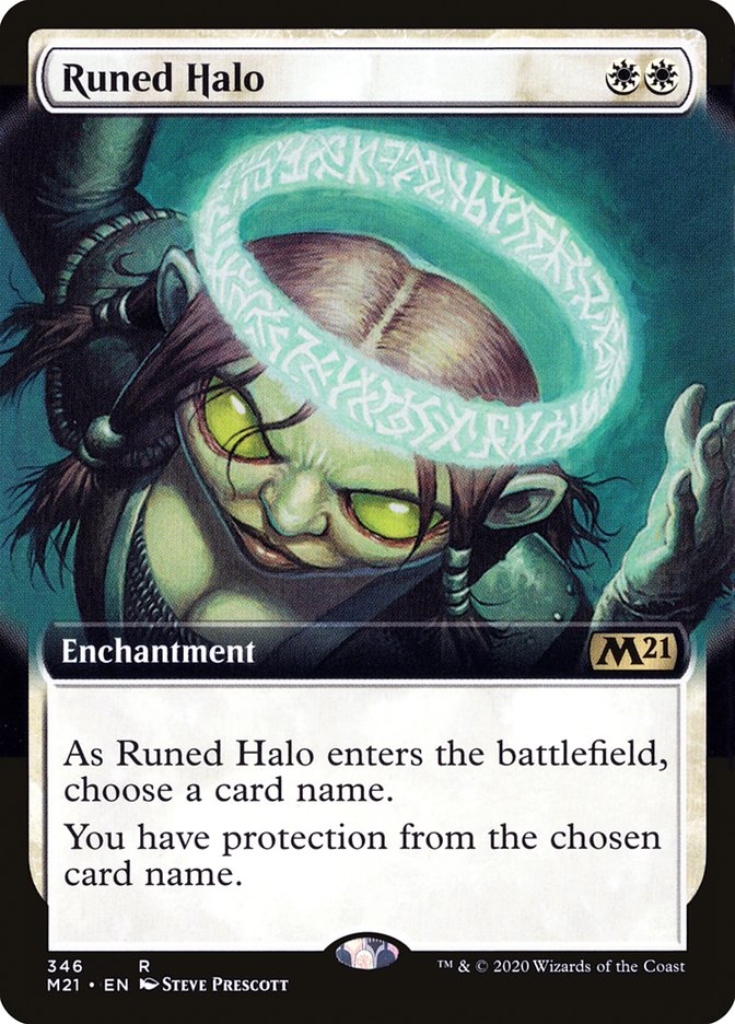 Runed Halo (Extended Art) [Core Set 2021] | L.A. Mood Comics and Games