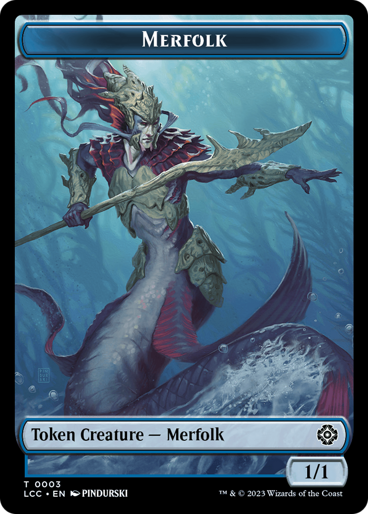 Frog Lizard // Merfolk (0003) Double-Sided Token [The Lost Caverns of Ixalan Commander Tokens] | L.A. Mood Comics and Games