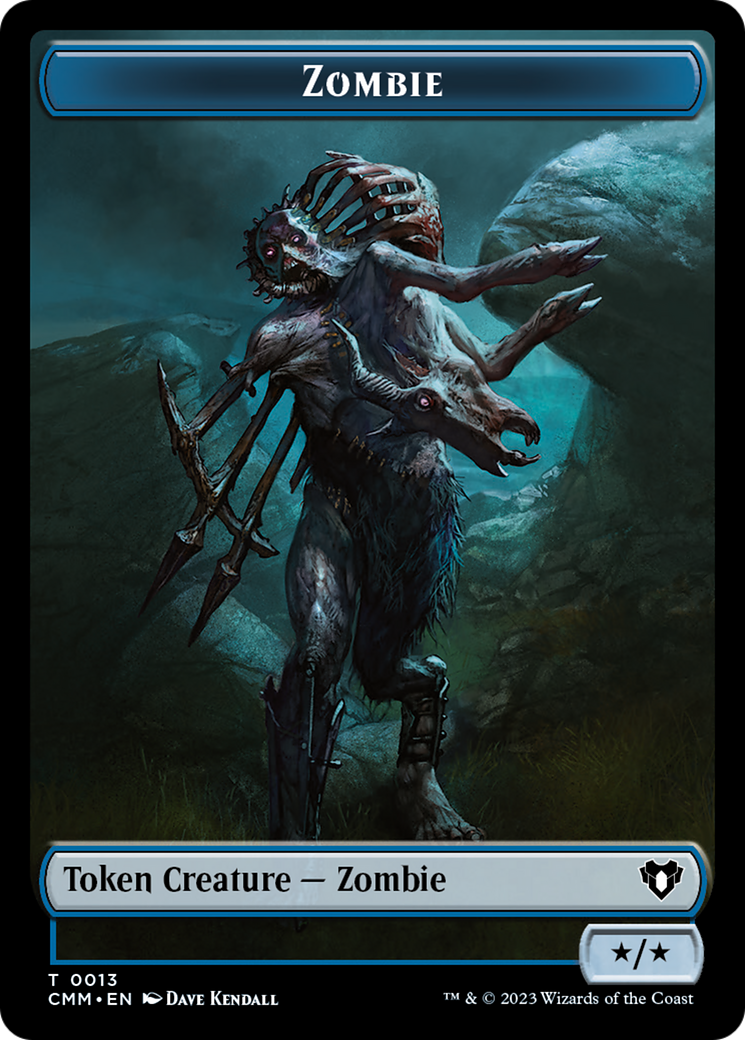 Spirit (0039) // Zombie (0013) Double-Sided Token [Commander Masters Tokens] | L.A. Mood Comics and Games