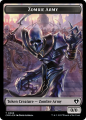 Human Warrior // Zombie Army Double-Sided Token [Commander Masters Tokens] | L.A. Mood Comics and Games