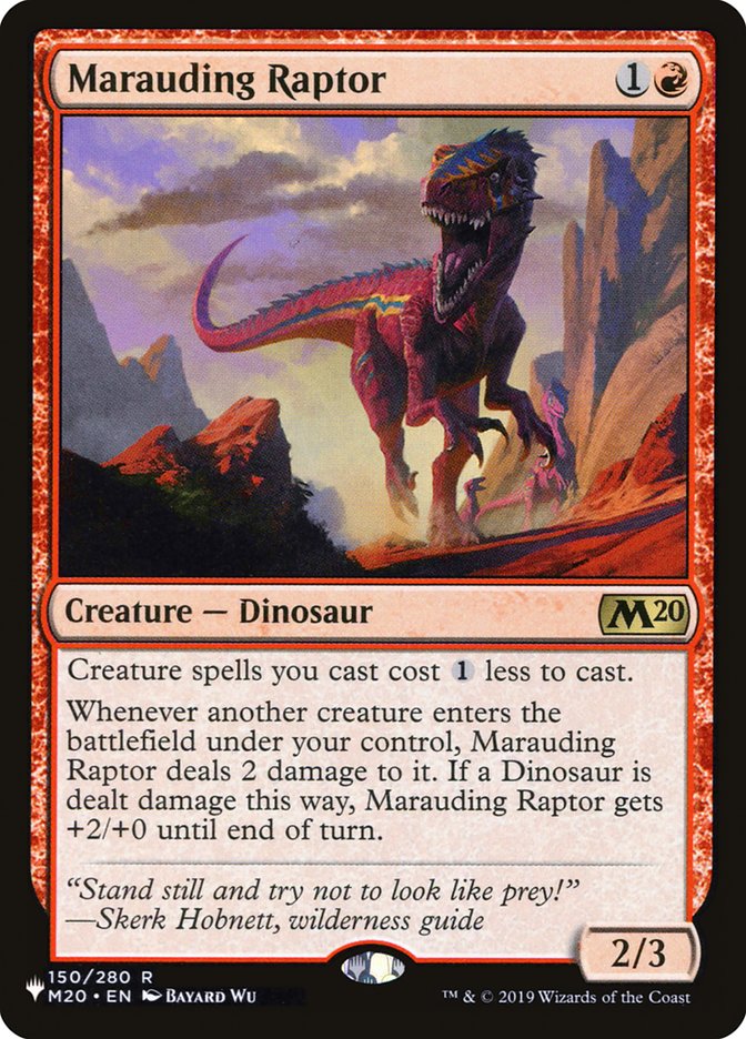 Marauding Raptor [The List] | L.A. Mood Comics and Games