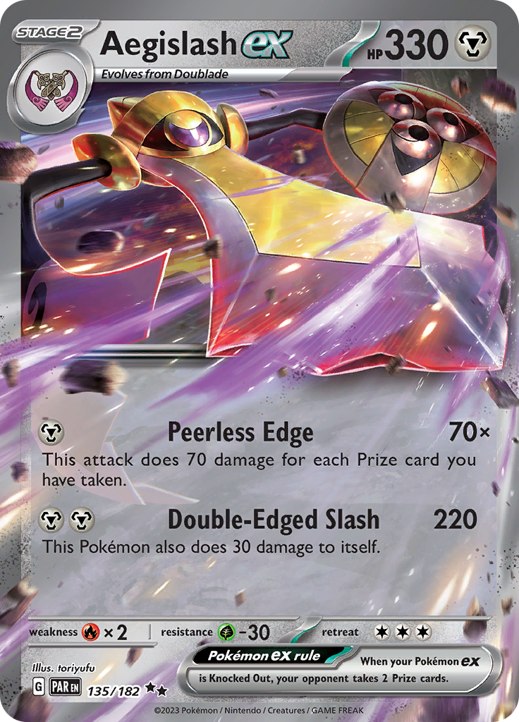 Aegislash ex (135/182) [Scarlet & Violet: Paradox Rift] | L.A. Mood Comics and Games