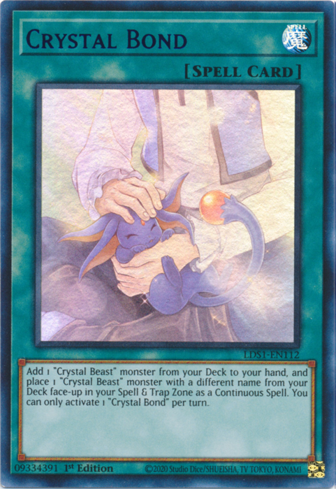 Crystal Bond (Blue) [LDS1-EN112] Ultra Rare | L.A. Mood Comics and Games