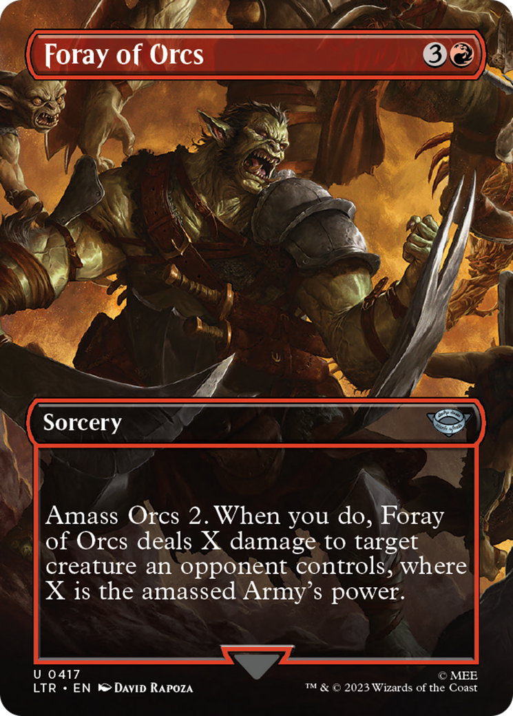 Foray of Orcs (Borderless Alternate Art) [The Lord of the Rings: Tales of Middle-Earth] | L.A. Mood Comics and Games