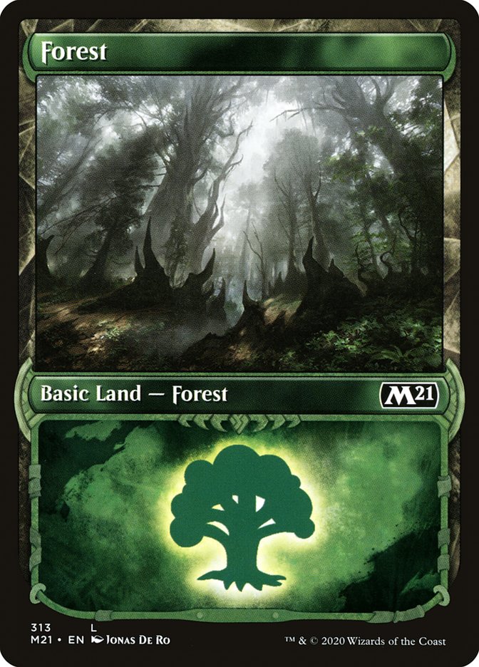 Forest (313) (Showcase) [Core Set 2021] | L.A. Mood Comics and Games