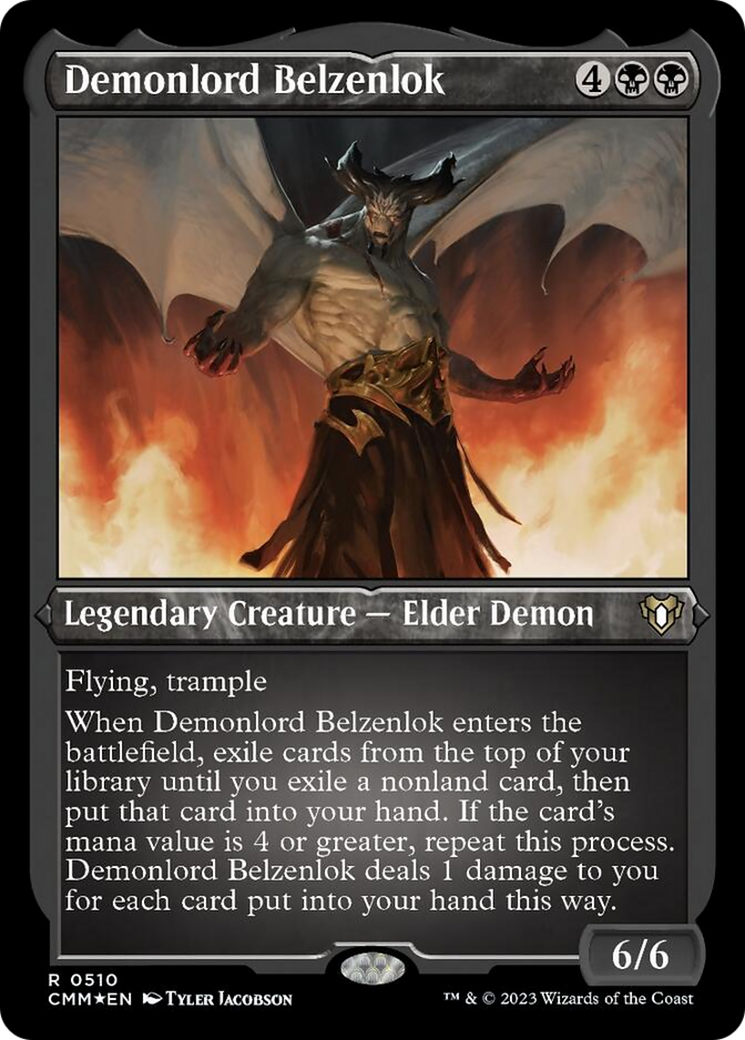 Demonlord Belzenlok (Foil Etched) [Commander Masters] | L.A. Mood Comics and Games