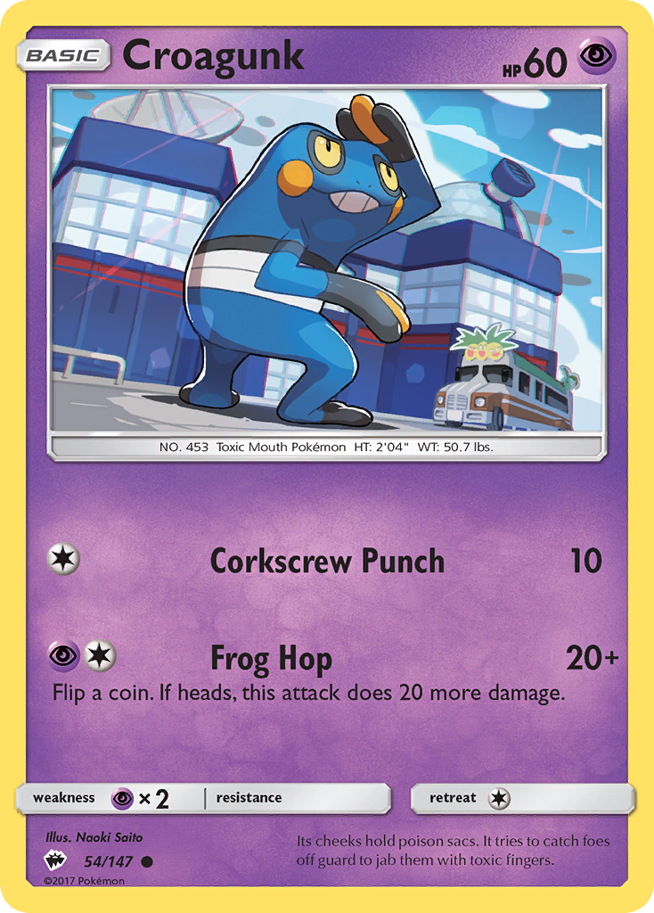 Croagunk (54/147) [Sun & Moon: Burning Shadows] | L.A. Mood Comics and Games