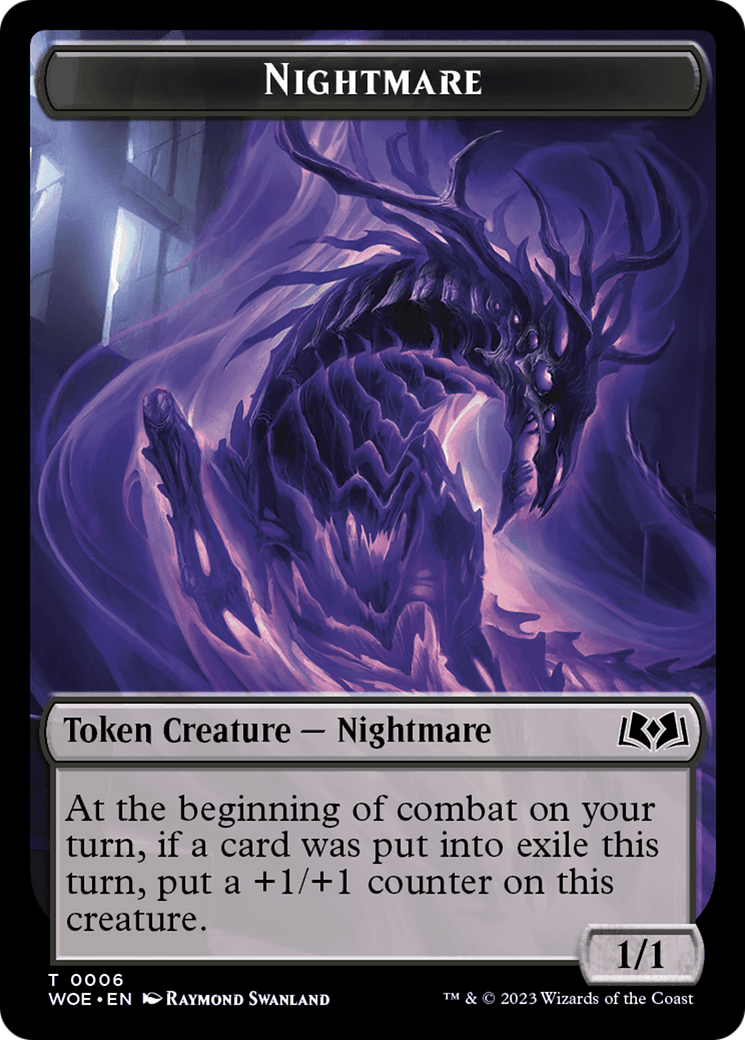 Nightmare // Food (0012) Double-Sided Token [Wilds of Eldraine Tokens] | L.A. Mood Comics and Games