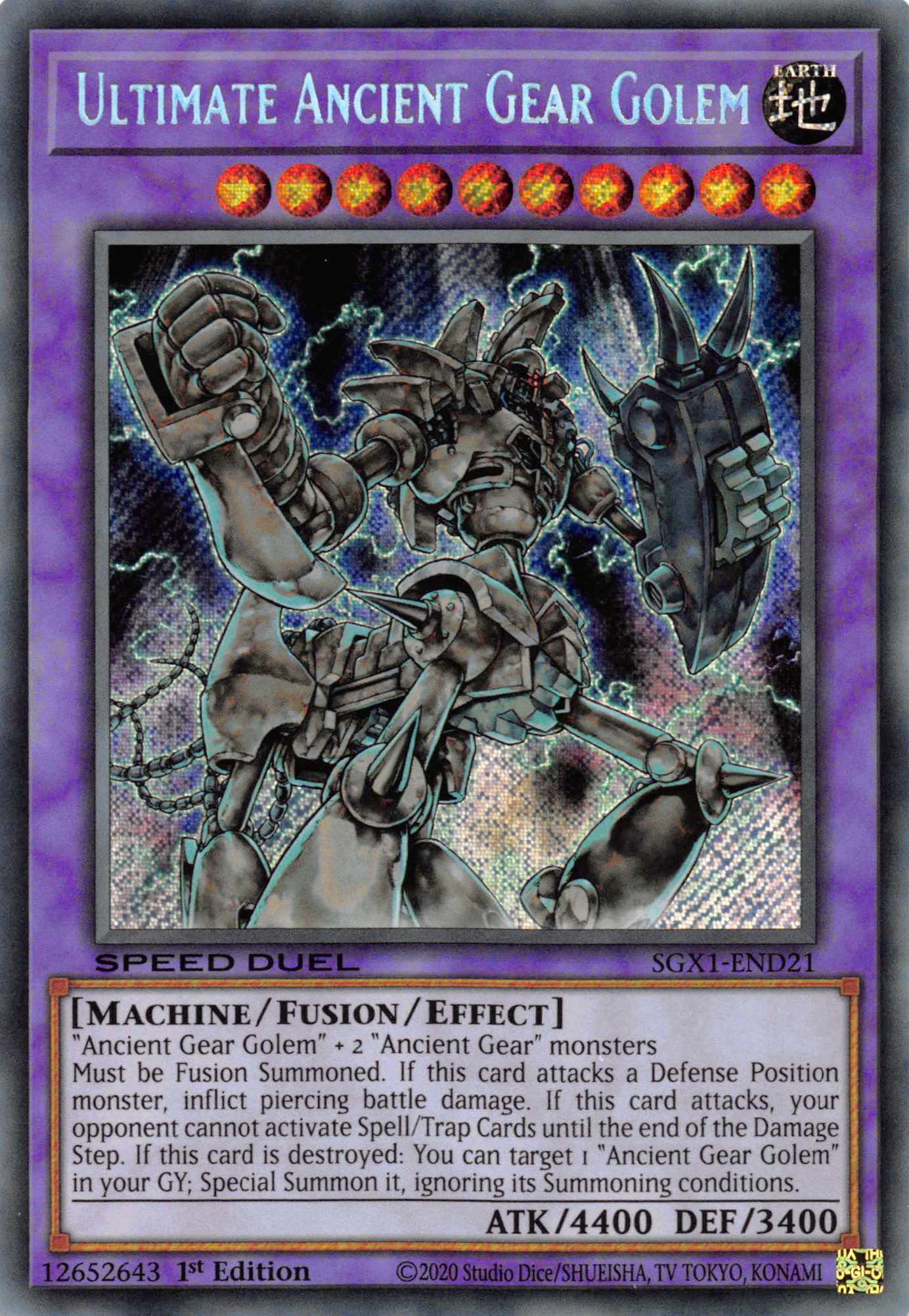 Ultimate Ancient Gear Golem [SGX1-END21] Secret Rare | L.A. Mood Comics and Games