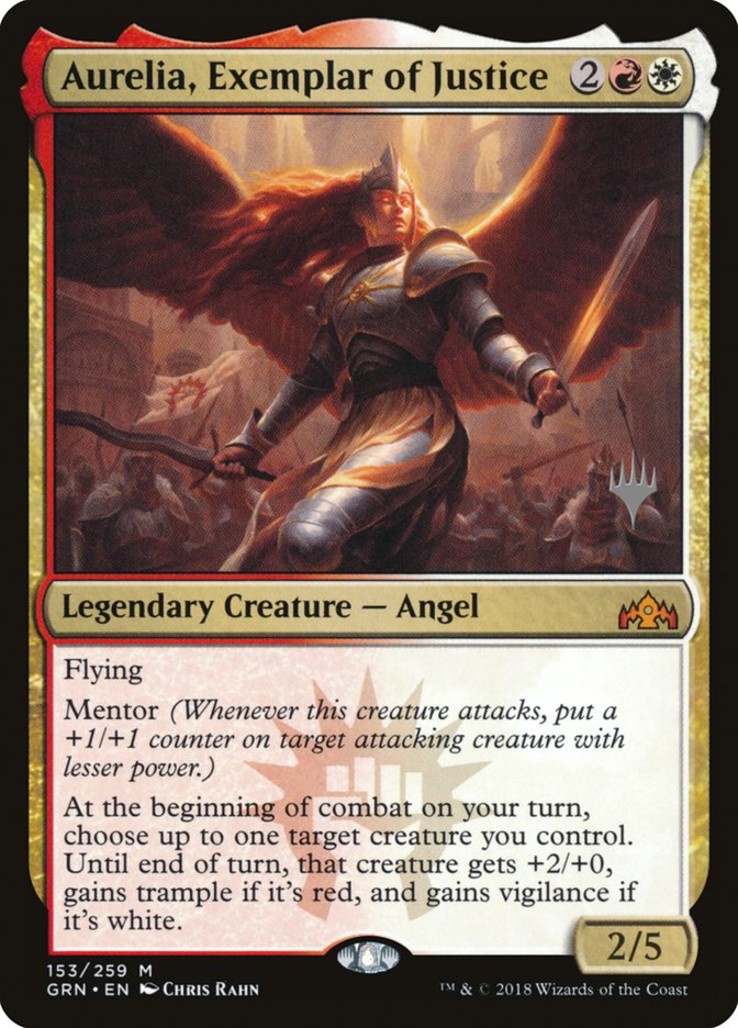 Aurelia, Exemplar of Justice (Promo Pack) [Guilds of Ravnica Promos] | L.A. Mood Comics and Games