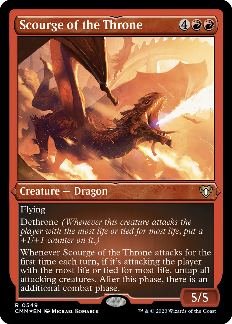 Scourge of the Throne (Foil Etched) [Commander Masters] | L.A. Mood Comics and Games