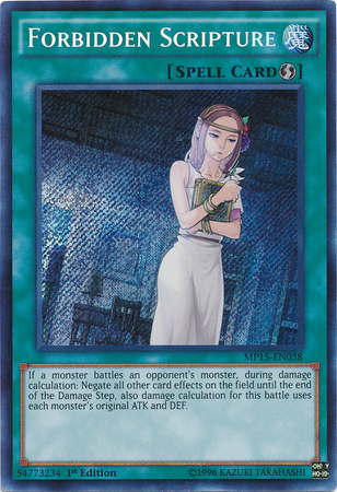 Forbidden Scripture [MP15-EN038] Secret Rare | L.A. Mood Comics and Games