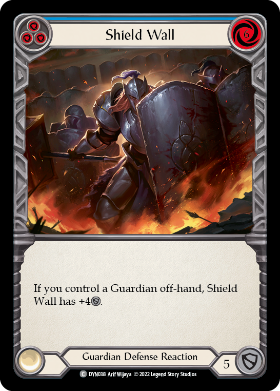 Shield Wall (Blue) [DYN038] (Dynasty)  Rainbow Foil | L.A. Mood Comics and Games