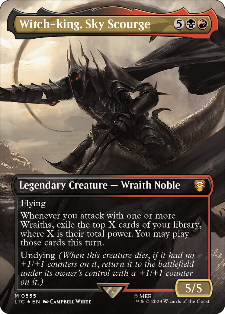 Witch-king, Sky Scourge (Borderless) (Surge Foil) [The Lord of the Rings: Tales of Middle-Earth Commander] | L.A. Mood Comics and Games