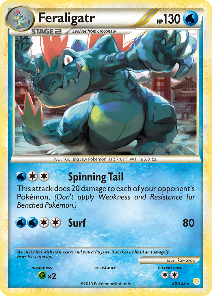 Feraligatr (20/123) [HeartGold & SoulSilver: Base Set] | L.A. Mood Comics and Games
