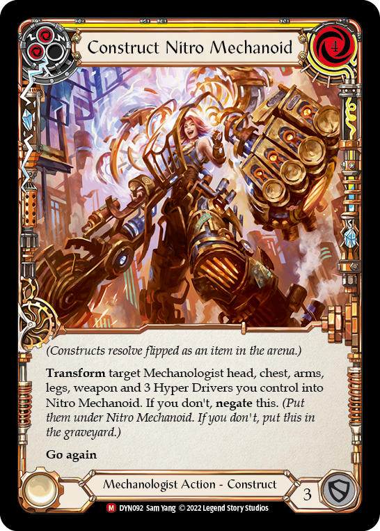 Construct Nitro Mechanoid // Nitro Mechanoid [DYN092] (Dynasty)  Rainbow Foil | L.A. Mood Comics and Games