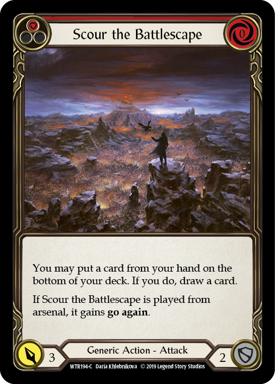 Scour the Battlescape (Red) [WTR194-C] (Welcome to Rathe)  Alpha Print Rainbow Foil | L.A. Mood Comics and Games