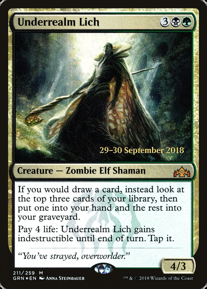 Underrealm Lich [Guilds of Ravnica Prerelease Promos] | L.A. Mood Comics and Games