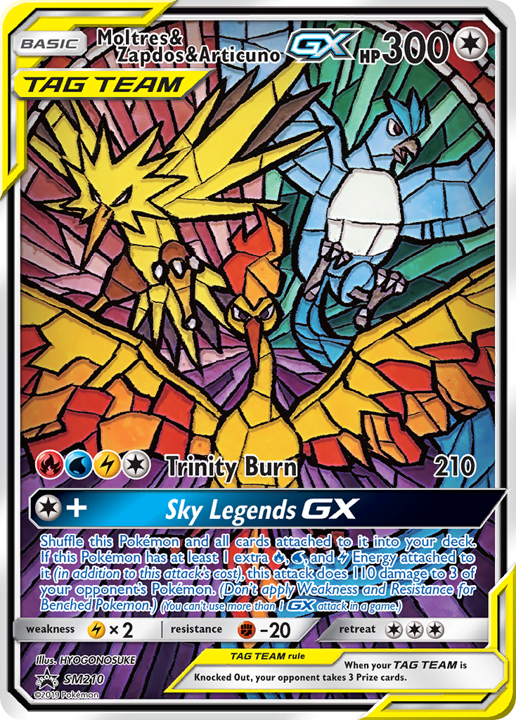 Moltres & Zapdos & Articuno GX (SM210) [Sun & Moon: Black Star Promos] | L.A. Mood Comics and Games